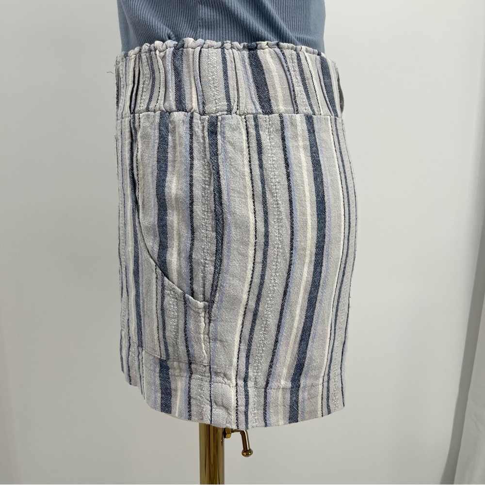 Indigo Rein Linen Blend Medium Beach Shorts Coastal Boho Chic Surfer Resortwear - Picture 11 of 15
